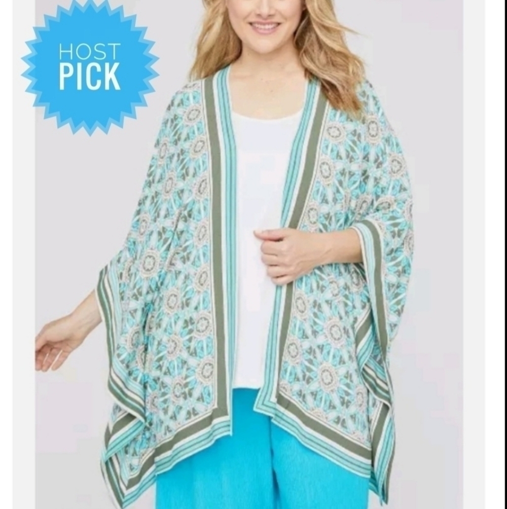 Catherine's Boho Kimono Loose Dolman Sleeves- Size 0X-1X NWOT